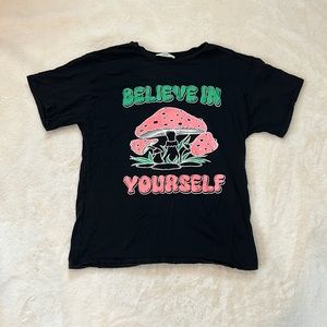 Philosophy of love graphic black T shirt GUC